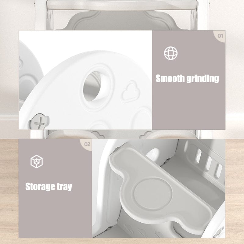 Grey Floor Standing Toddler Rocking Chair Plastic Toy - House Comfort