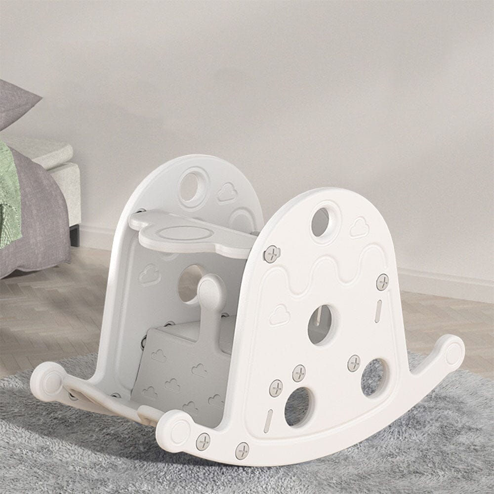 Grey Floor Standing Toddler Rocking Chair Plastic Toy - House Comfort