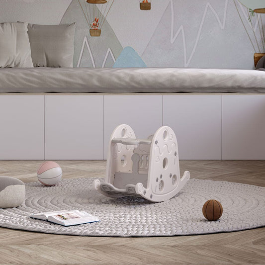 Grey Floor Standing Toddler Rocking Chair Plastic Toy - House Comfort