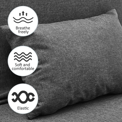 Grey/Khaki Upholstered Single Sleeper Chair Convertible Sofa Bed with Metal Legs - House Comfort