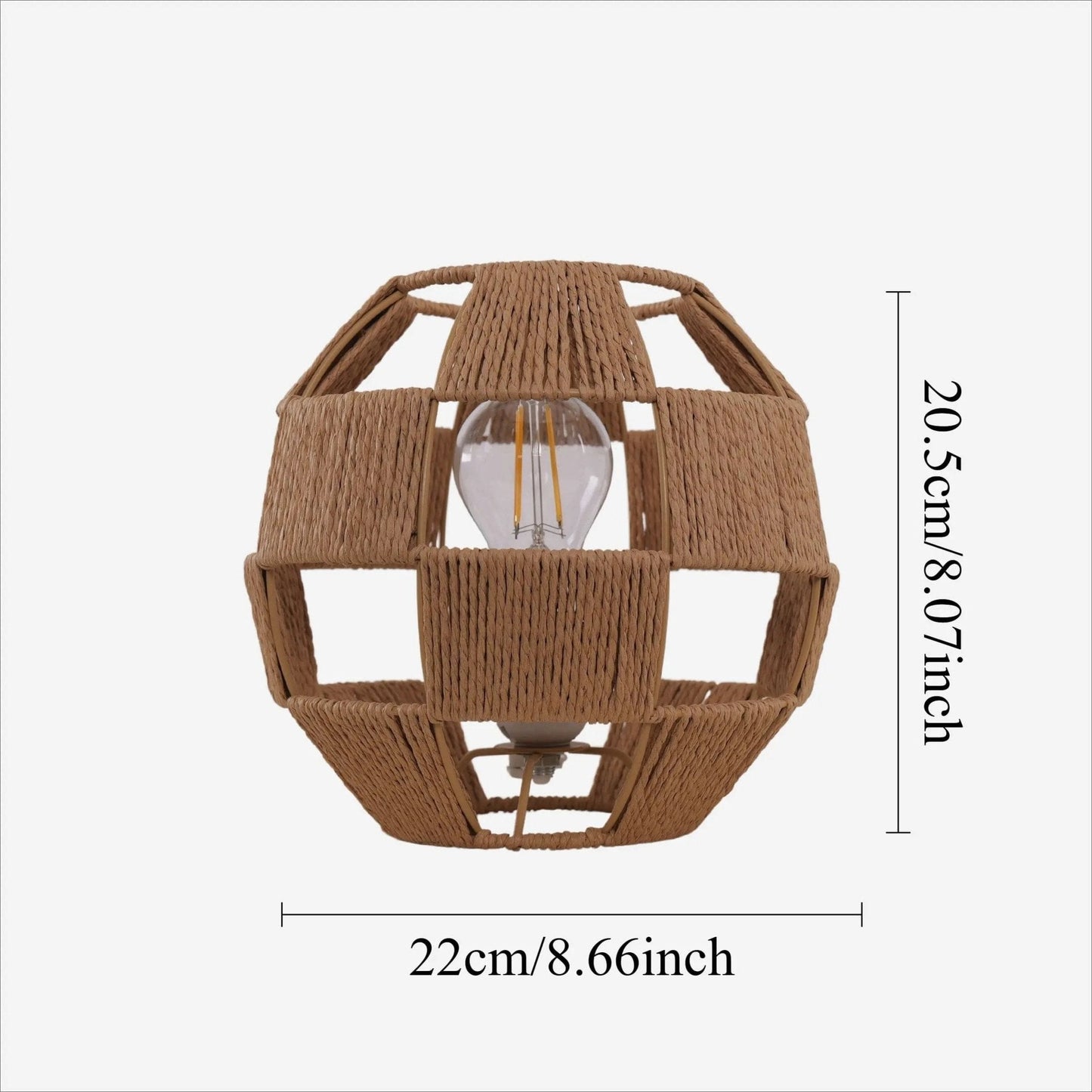 Handwoven Jute Globe Table Lamp - Eco - friendly Spherical Bedside Desk Lighting - House Comfort