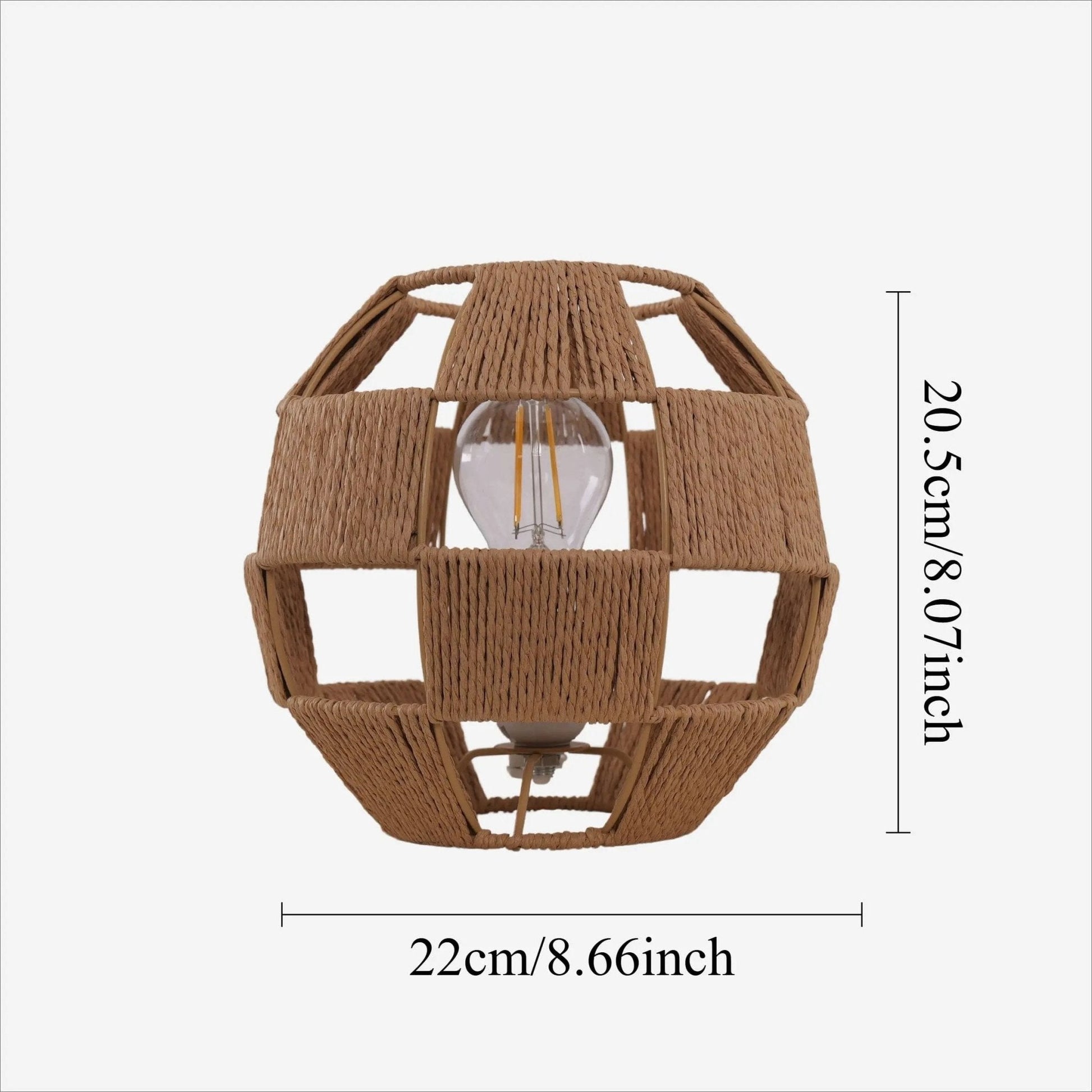 Handwoven Jute Globe Table Lamp - Eco - friendly Spherical Bedside Desk Lighting - House Comfort