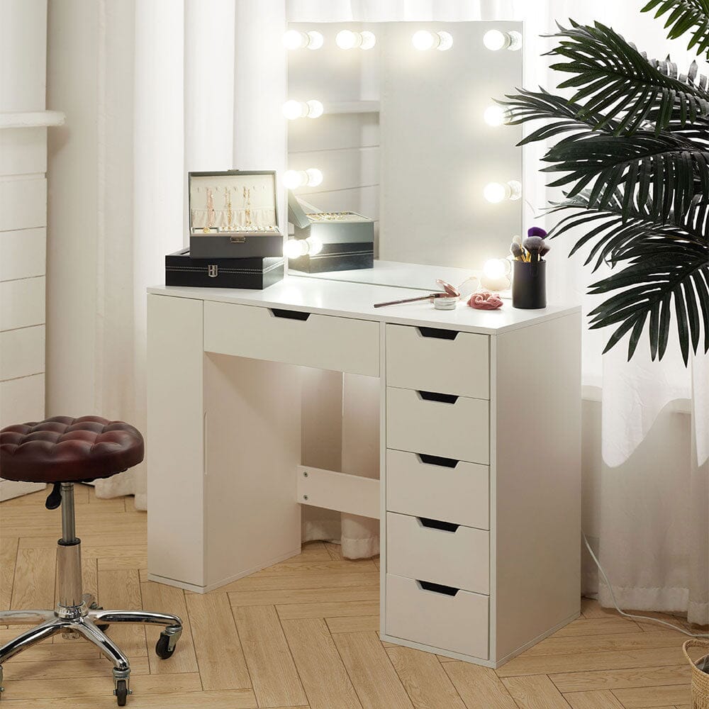 Hollywood Dressing Table with LED Lighted Mirror - House Comfort
