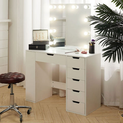 Hollywood Dressing Table with LED Lighted Mirror - House Comfort