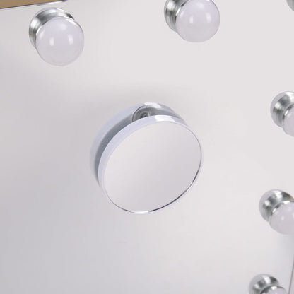 Hollywood Lighted Rectangle LED Metal Makeup Mirror - House Comfort