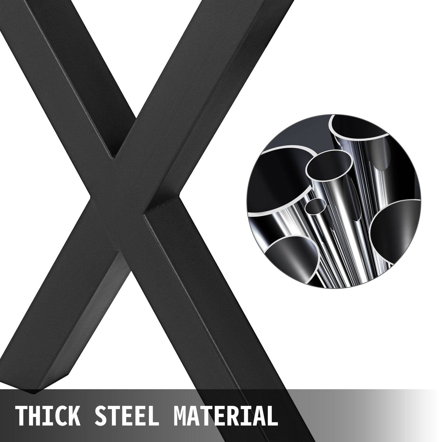 Industrial Metal X - Shaped Legs for Tables Desks for DIY Set of 2 - House Comfort