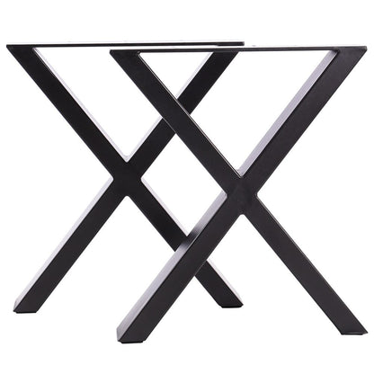Industrial Metal X - Shaped Legs for Tables Desks for DIY Set of 2 - House Comfort