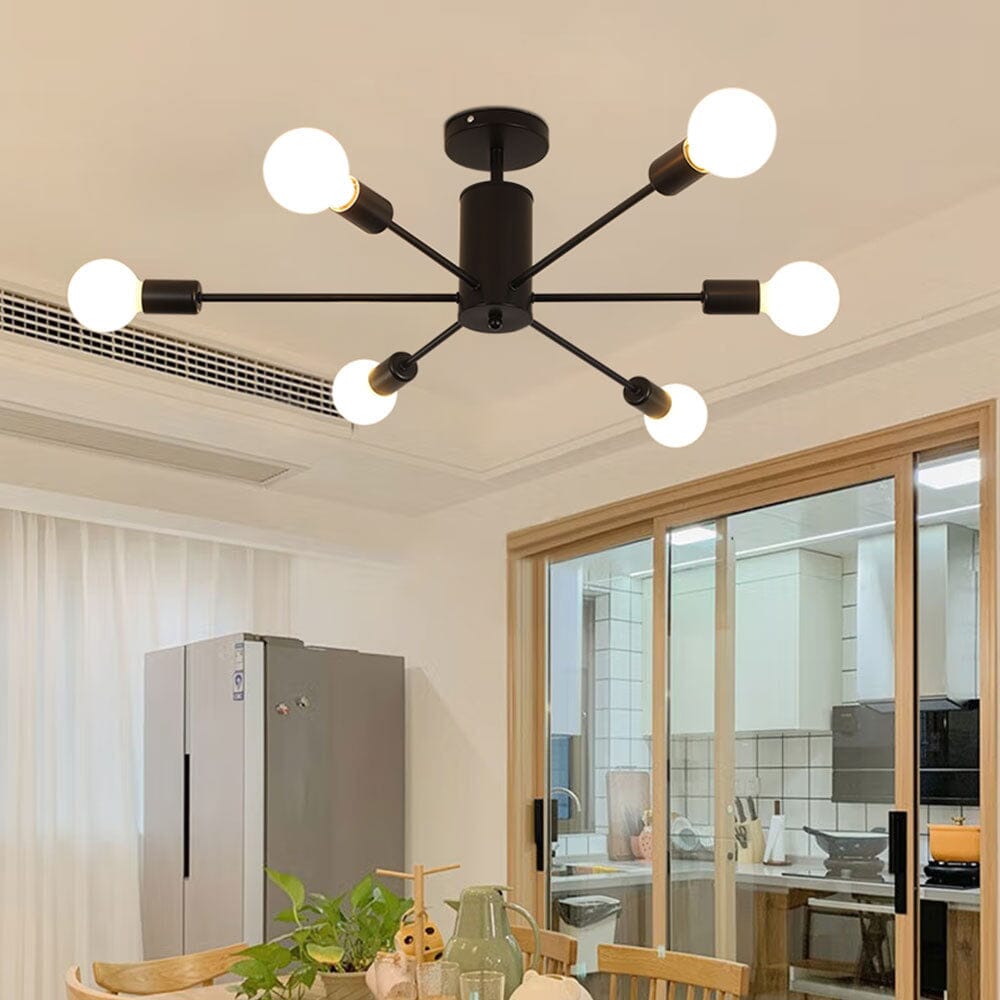 Industrial Style 6 - Light Ceiling Light - House Comfort