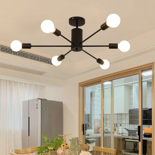 Industrial Style 6 - Light Ceiling Light - House Comfort