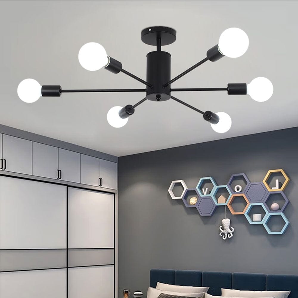 Industrial Style 6 - Light Ceiling Light - House Comfort