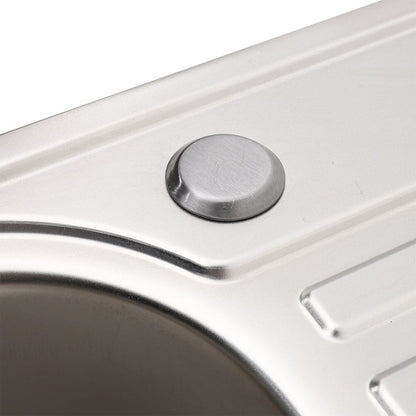 Inset Kitchen Sink Single Bowl Sink with Faucet Aperture - House Comfort