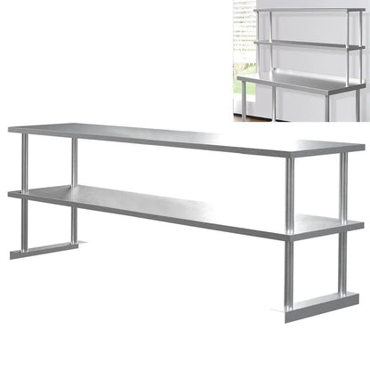 Kitchen Prep Table Over Shelf Single Double Tier Overshelf - House Comfort