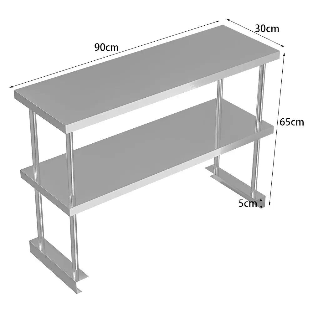 Kitchen Prep Table Over Shelf Single Double Tier Overshelf - House Comfort