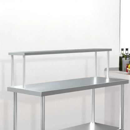Kitchen Prep Table Over Shelf Single Double Tier Overshelf - House Comfort