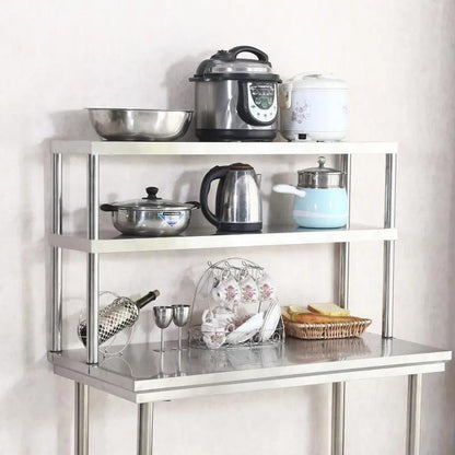 Kitchen Prep Table Over Shelf Single Double Tier Overshelf - House Comfort
