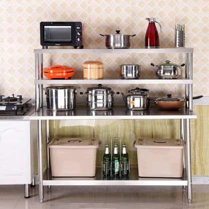 Kitchen Prep Table Over Shelf Single Double Tier Overshelf - House Comfort