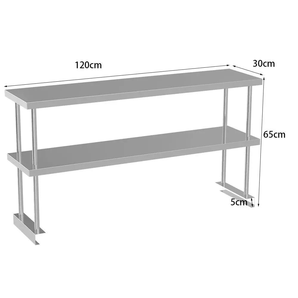 Kitchen Prep Table Over Shelf Single Double Tier Overshelf - House Comfort
