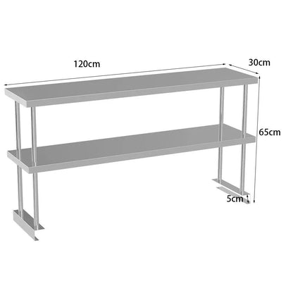 Kitchen Prep Table Over Shelf Single Double Tier Overshelf - House Comfort