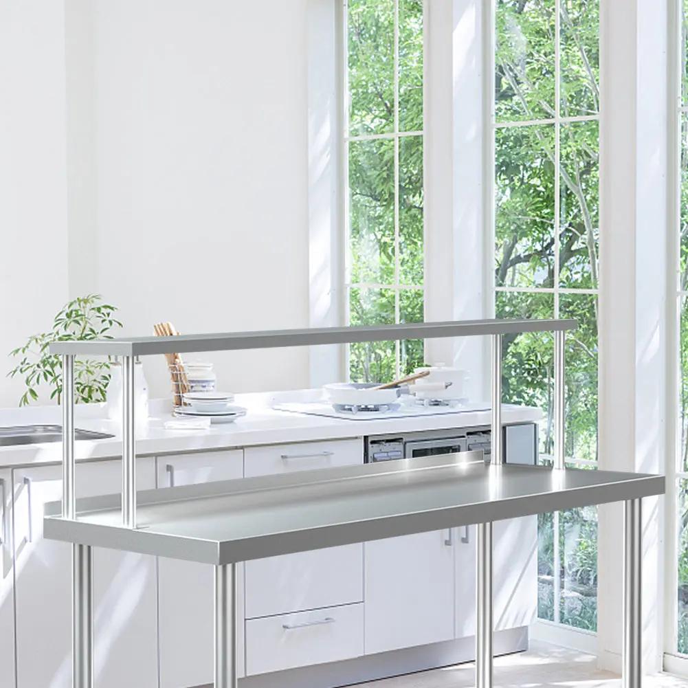 Kitchen Prep Table Over Shelf Single Double Tier Overshelf - House Comfort