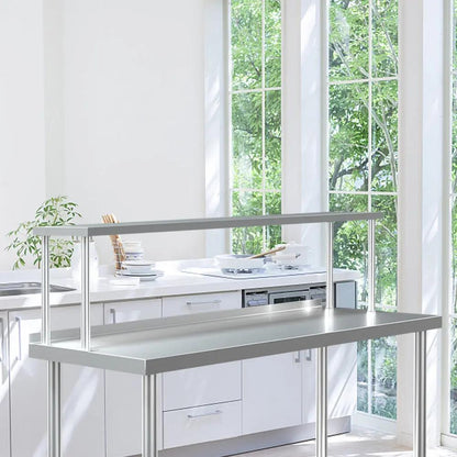 Kitchen Prep Table Over Shelf Single Double Tier Overshelf - House Comfort