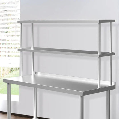 Kitchen Prep Table Over Shelf Single Double Tier Overshelf - House Comfort