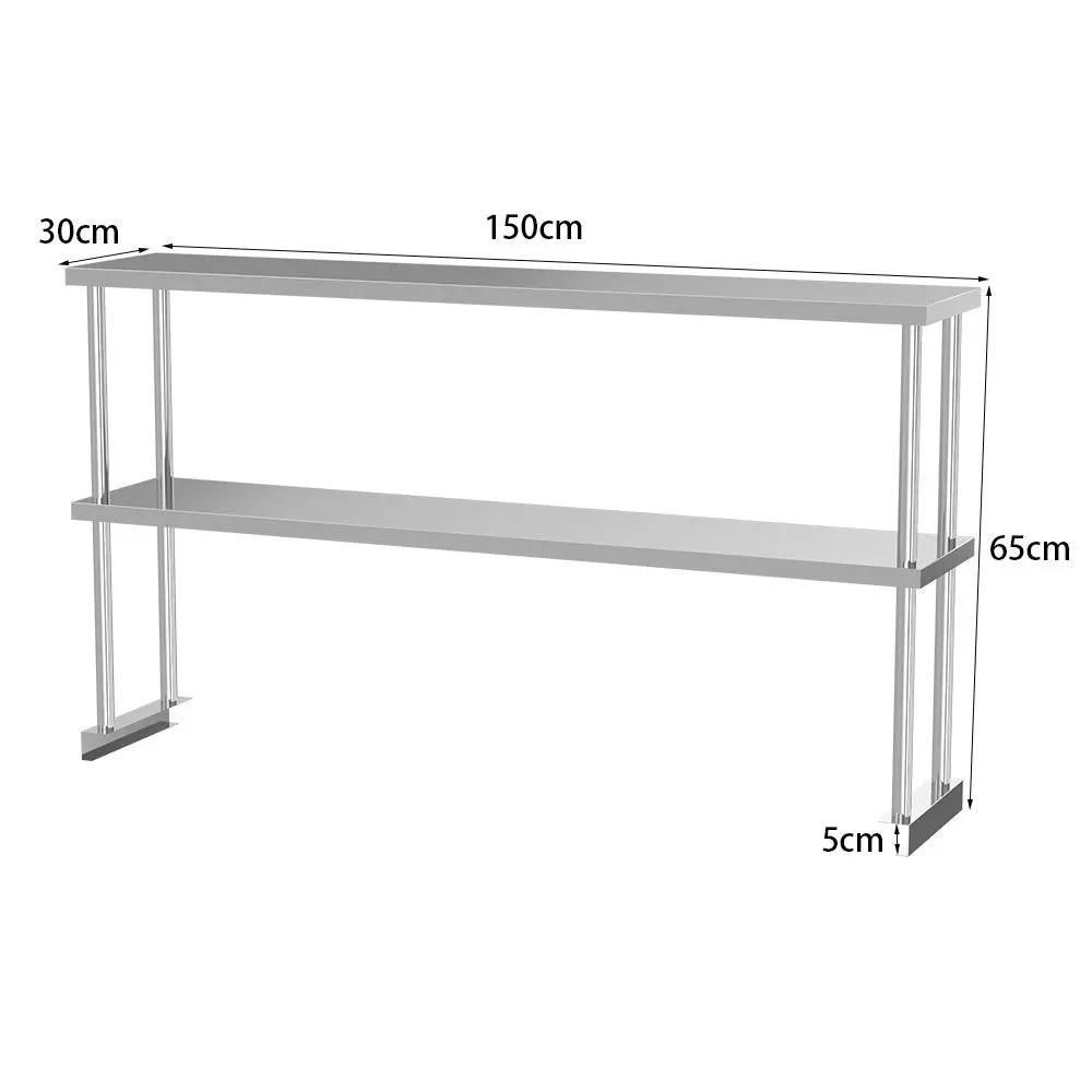Kitchen Prep Table Over Shelf Single Double Tier Overshelf - House Comfort