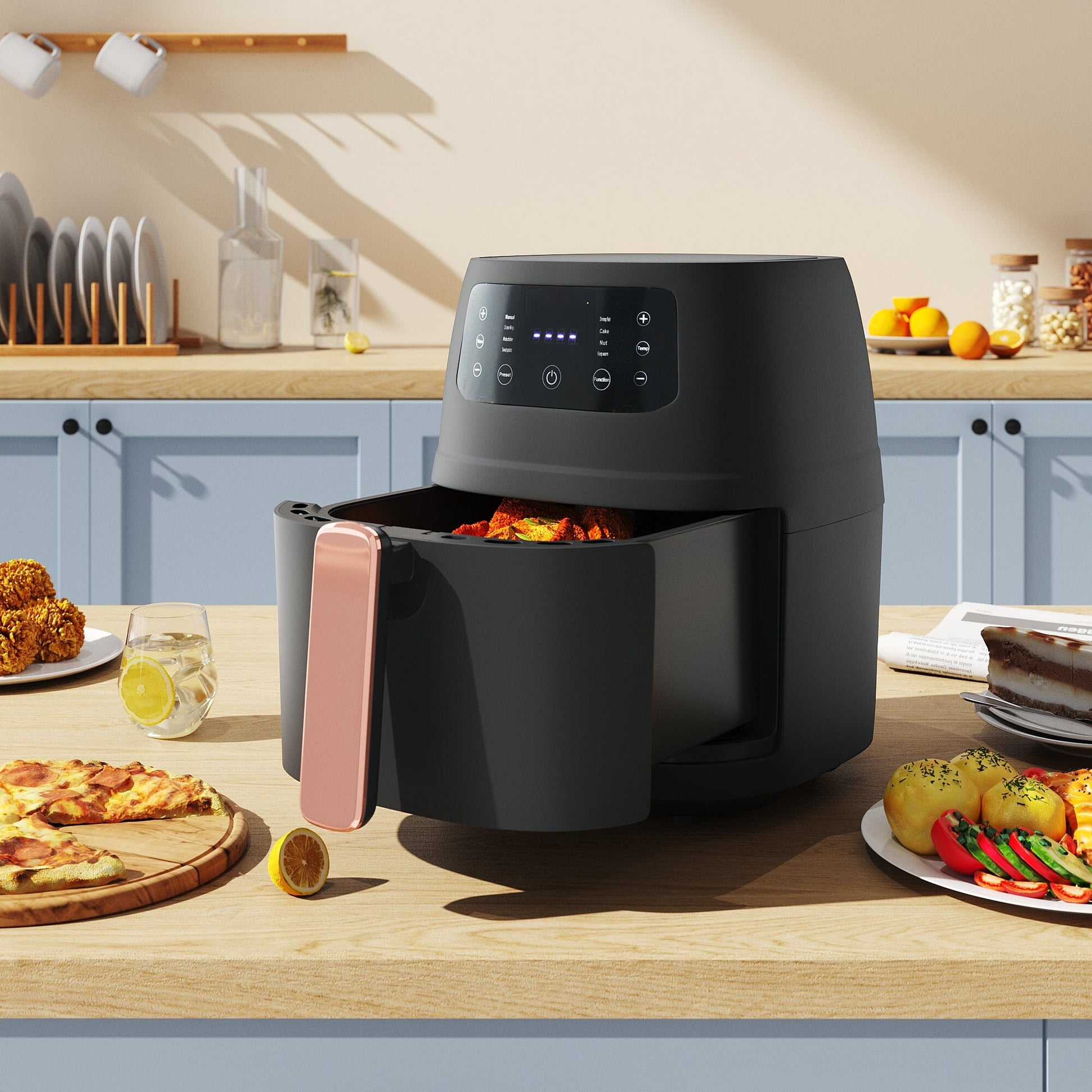 Large 5L Black Touchscreen Air Fryer kitchen - House Comfort
