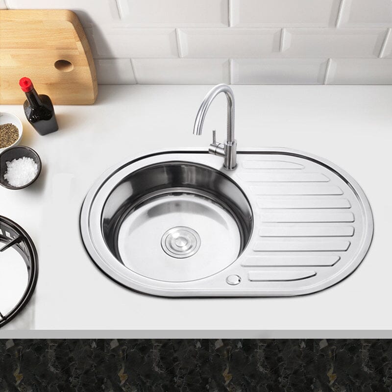 Large Inset Stainless Steel Kitchen Sink - House Comfort