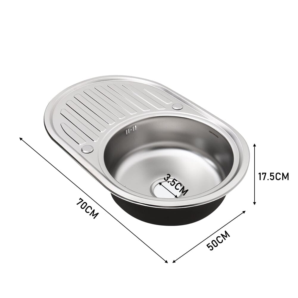 Large Inset Stainless Steel Kitchen Sink - House Comfort