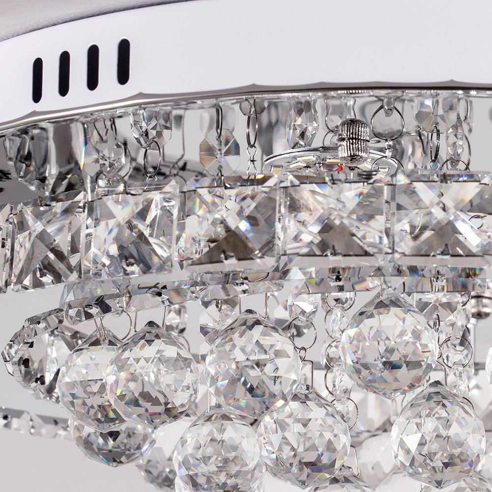 LED Ceiling Light Chandelier Lamp with Crystal Droplets - House Comfort