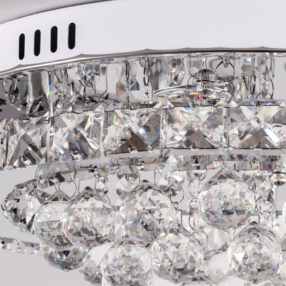 LED Ceiling Light Chandelier Lamp with Crystal Droplets - House Comfort
