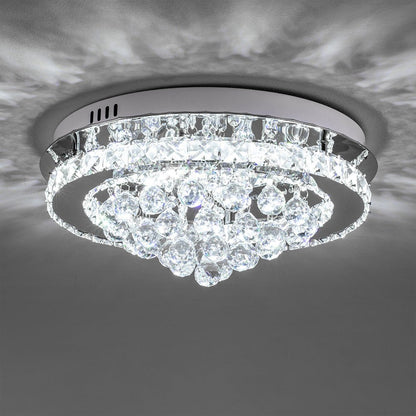 LED Ceiling Light Chandelier Lamp with Crystal Droplets - House Comfort