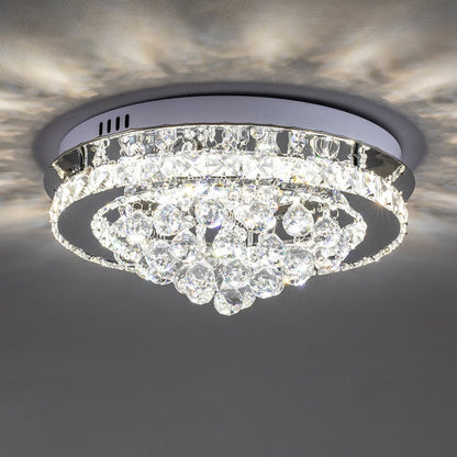 LED Ceiling Light Chandelier Lamp with Crystal Droplets - House Comfort