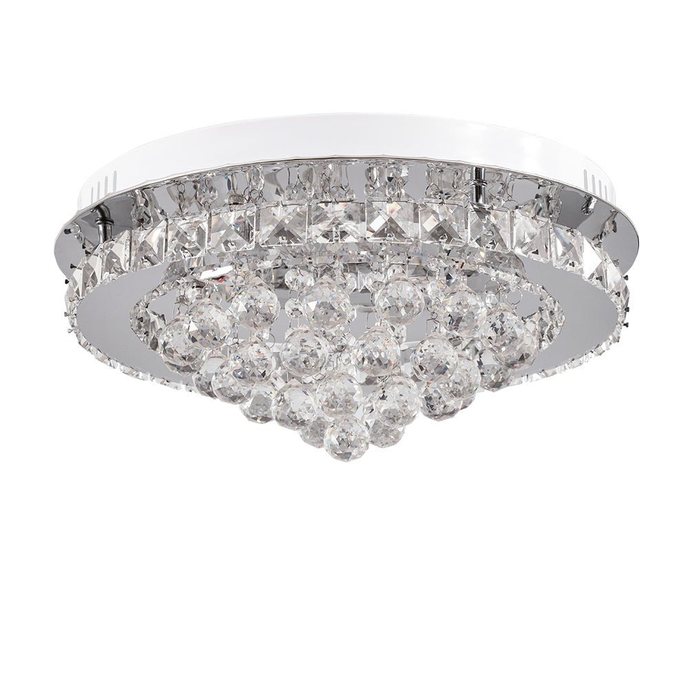 LED Ceiling Light Chandelier Lamp with Crystal Droplets - House Comfort