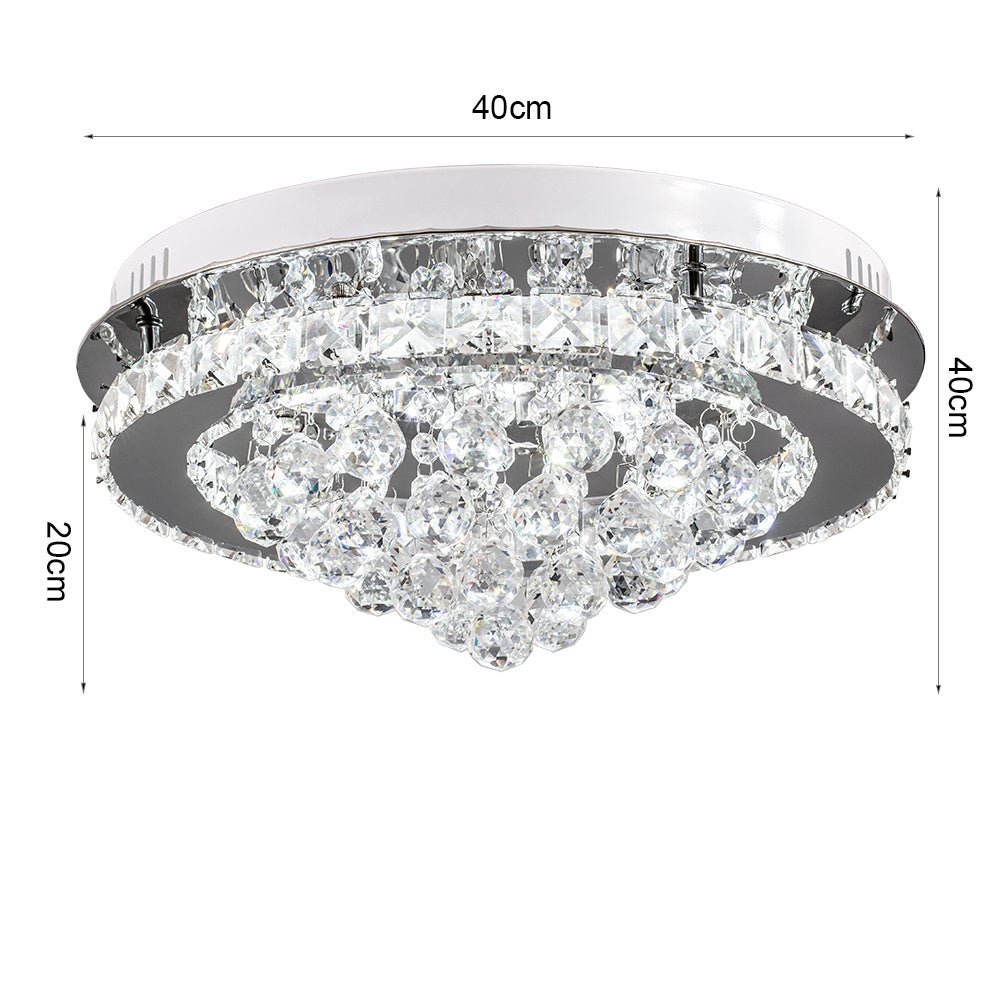 LED Ceiling Light Chandelier Lamp with Crystal Droplets - House Comfort