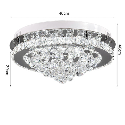 LED Ceiling Light Chandelier Lamp with Crystal Droplets - House Comfort