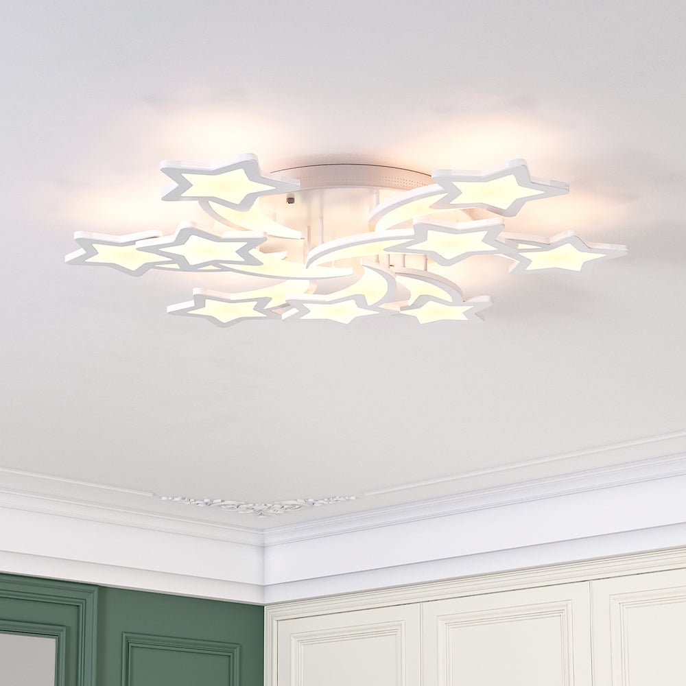 LED Ceiling Light Fixture with Star Lampshades - House Comfort