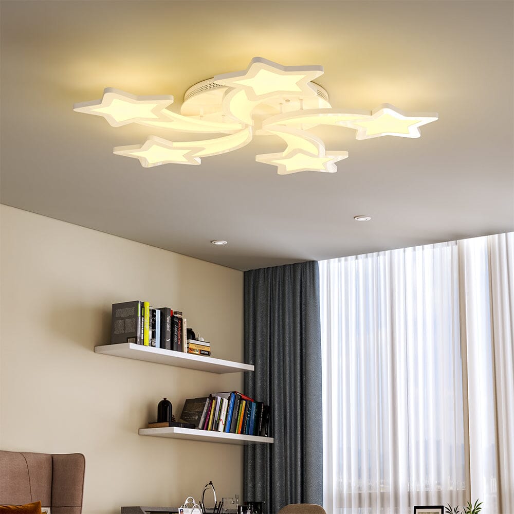 LED Ceiling Light Fixture with Star Lampshades - House Comfort