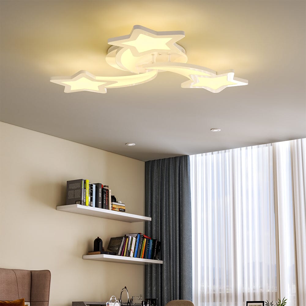 LED Ceiling Light Fixture with Star Lampshades - House Comfort