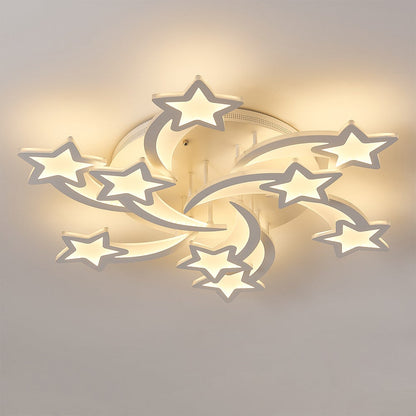 LED Ceiling Light Fixture with Star Lampshades - House Comfort