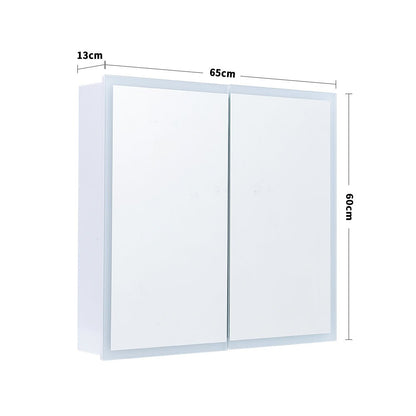 LED Double Door Mirror Cabinet Bathroom 650x600 mm - House Comfort