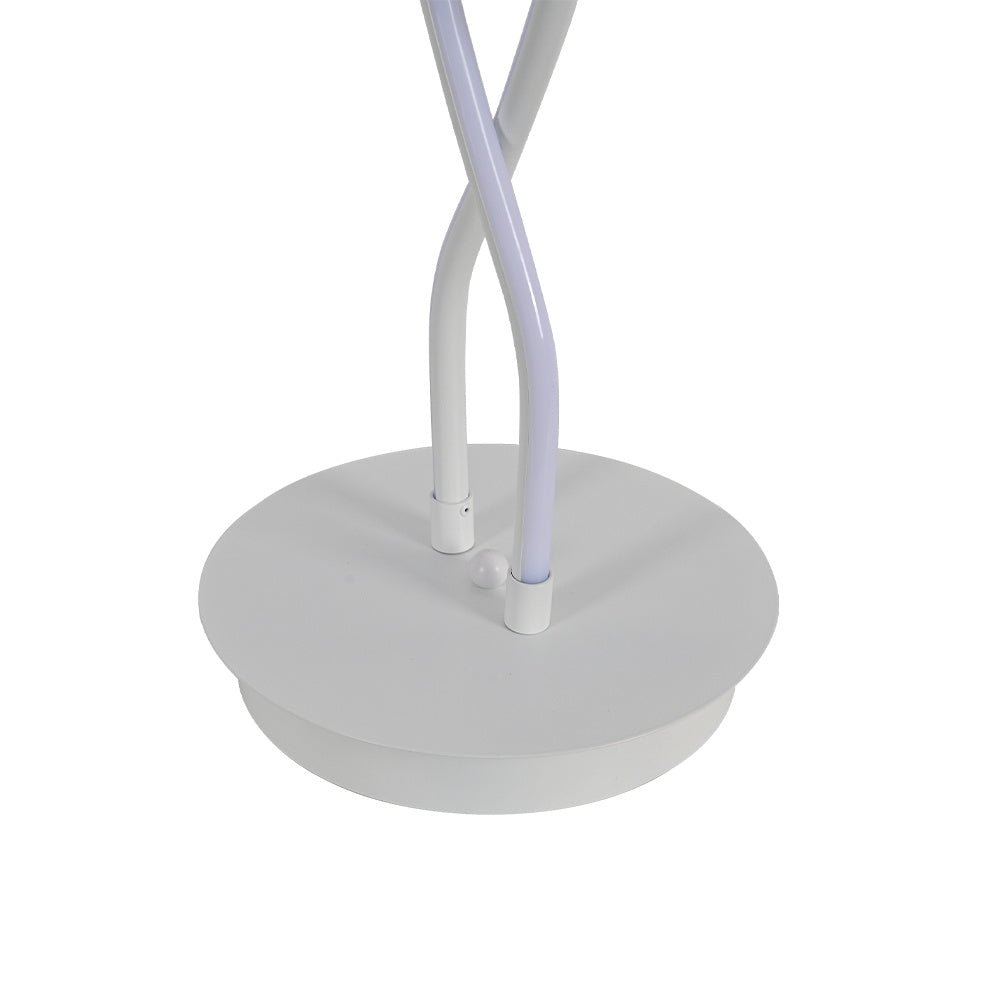 LED Floor Lamp Creative Standing Lamp with 2 Swirling Tubes - House Comfort