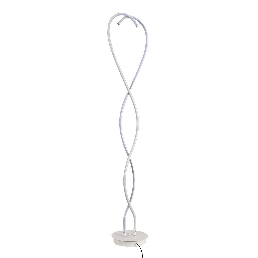 LED Floor Lamp Creative Standing Lamp with 2 Swirling Tubes - House Comfort