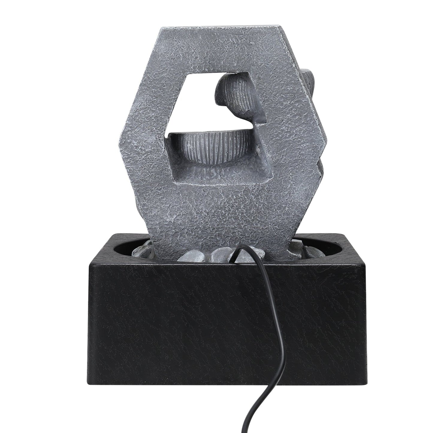 LED Light Cascade Tabletop Fountain Relaxing Water Feature for Relaxation and Meditation Soothing Waterfall Design - House Comfort