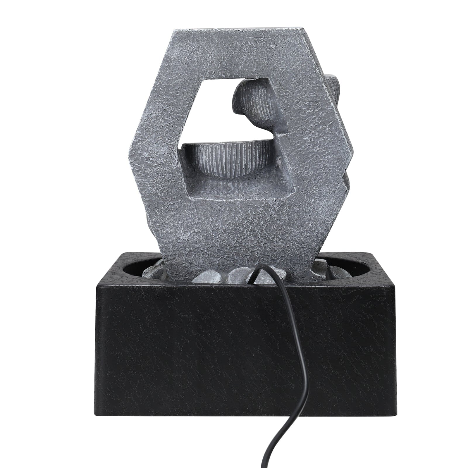 LED Light Cascade Tabletop Fountain Relaxing Water Feature for Relaxation and Meditation Soothing Waterfall Design - House Comfort