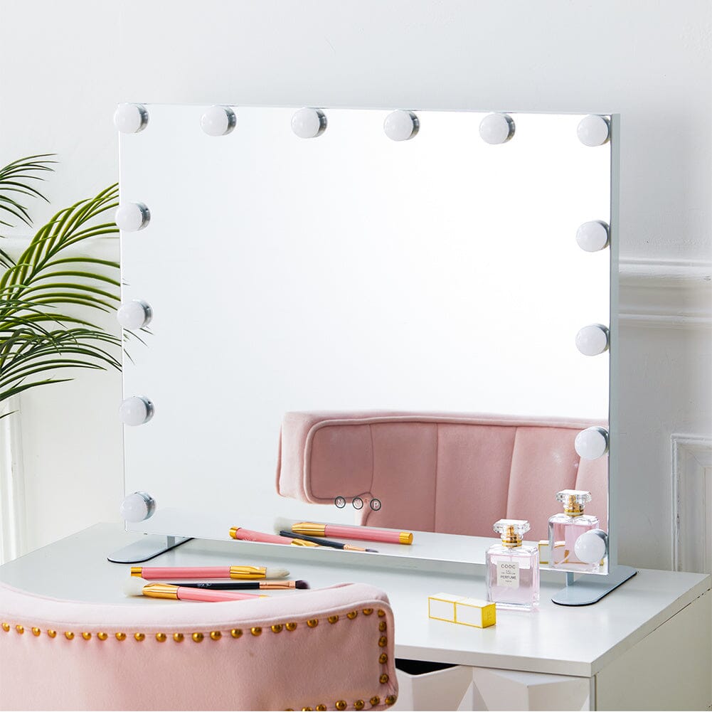 LED Lighted Vanity Mirror with 14 Bulbs for Dressing Room and Bedroom - House Comfort