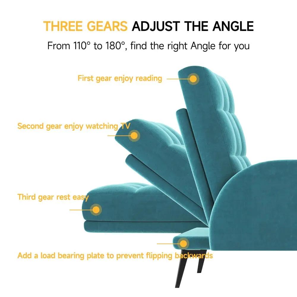 Leisure Recliner Armchair and Ottoman Set with Footstool Metal Legs - House Comfort