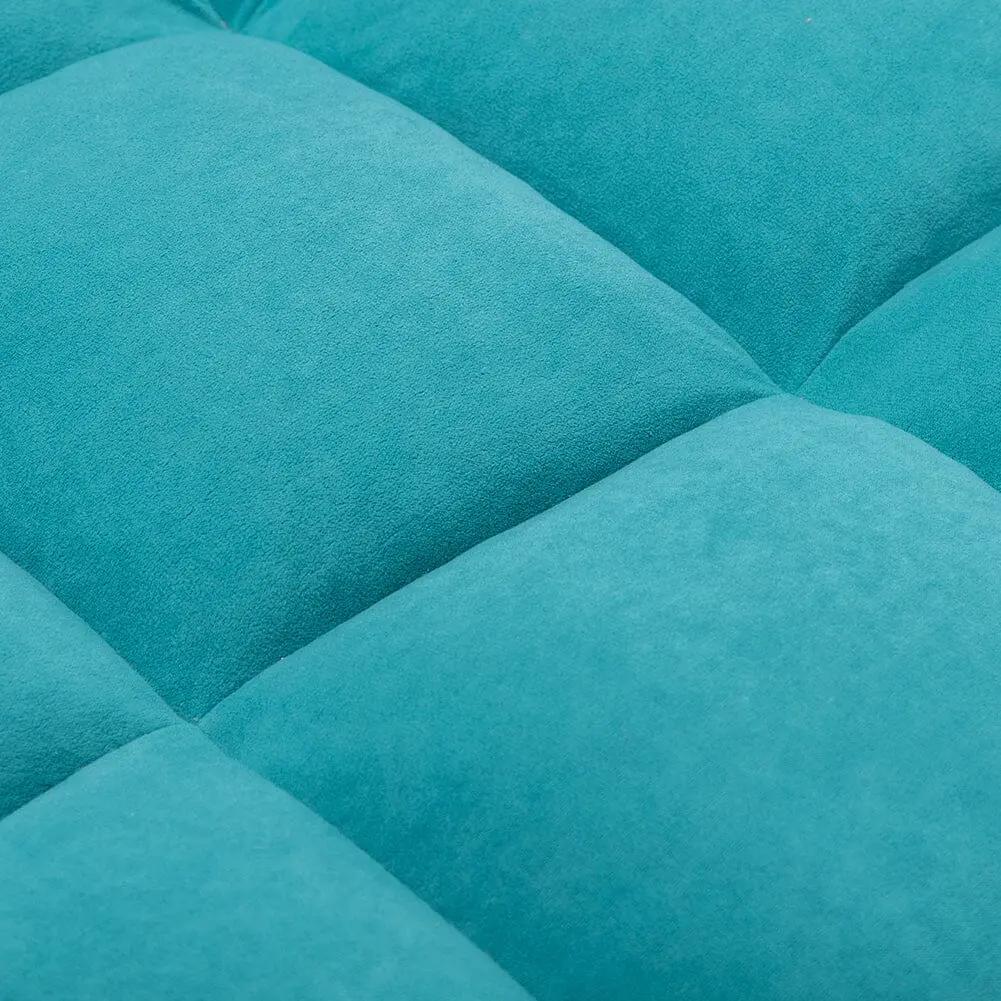 Leisure Recliner Armchair and Ottoman Set with Footstool Metal Legs - House Comfort