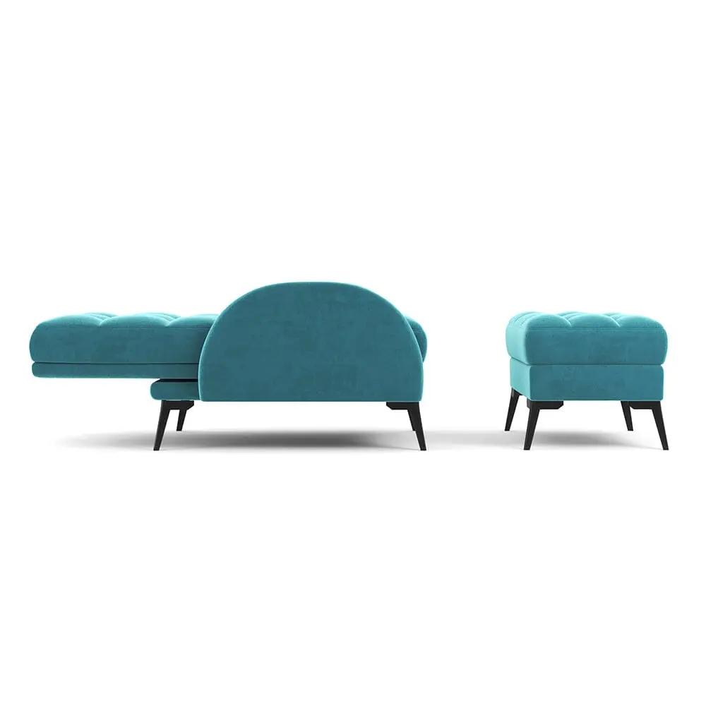 Leisure Recliner Armchair and Ottoman Set with Footstool Metal Legs - House Comfort