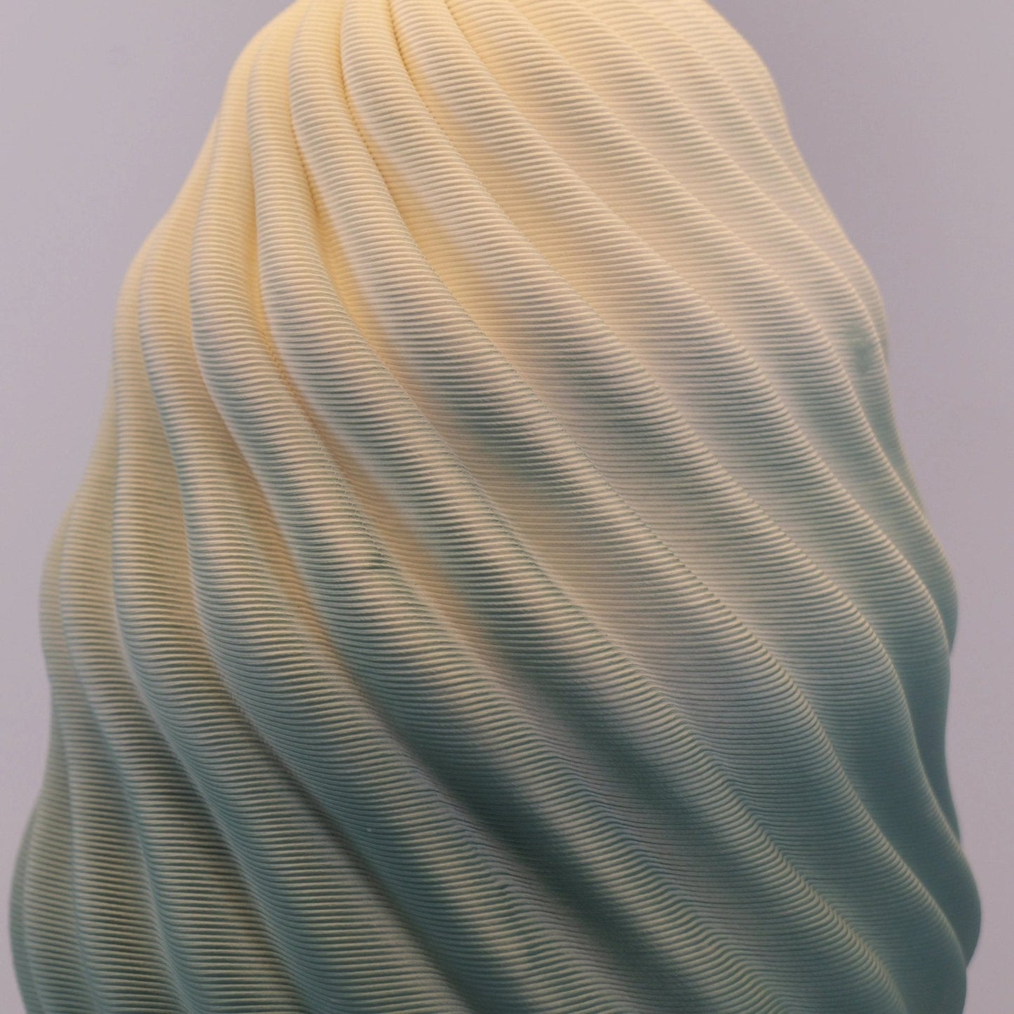 Lightsin 3D Blue Green White Gradient Threaded Ceramic Table Lamp with Fabric Shade - House Comfort